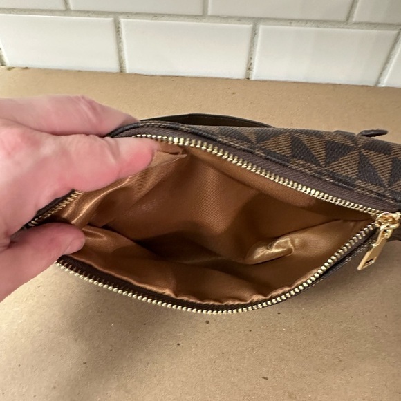 NO BRAND Woman Brown patterned travel activewear casual fanny pack one size - Picture 9 of 10